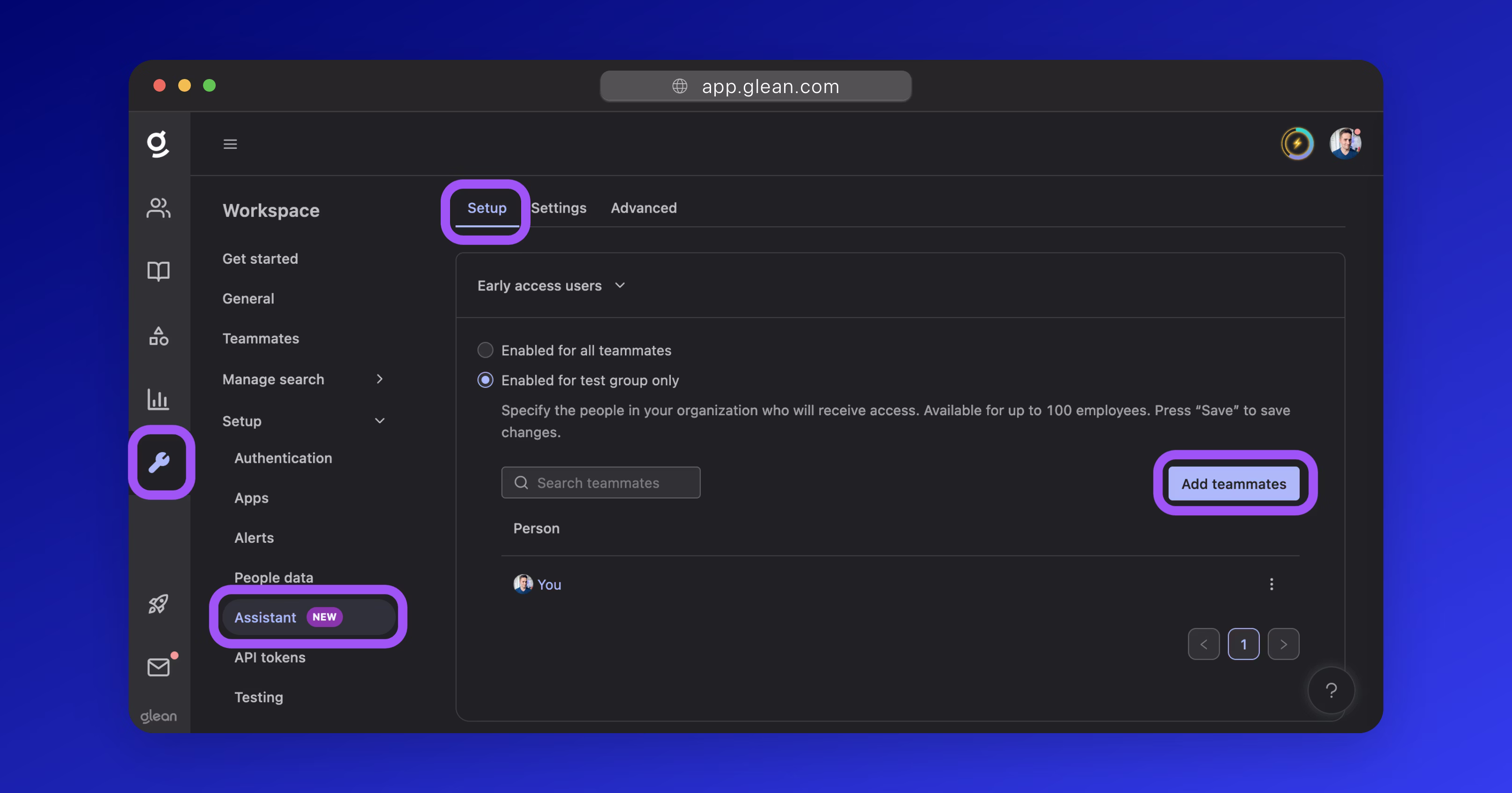 Assign users to Glean Assistant